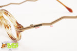 MISSONI M259 GH7 Little oval glasses frame tortoise semitransparent, zig zag golden arms, New Old Stock