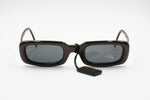 LOOK Vintage squared sunglasses men women, multilayer structure acetate, New Old Stock 1990s