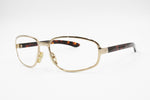 Valentino Garavani V 1000/S wrap sunglasses frame, Gold metal & tortoise acetate, New Old Stock 90s