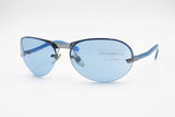 Emporio Armani 207-S 1306 Sunglasses blue lenses, rimless screwed lenses, New Old Stock