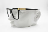 LUNETTES CASCIO Vintage 80s black frame, Women large eye wire 55[]18, New Old Stock