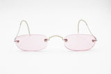 Hipster Sunglasses Pink lenses & frame little spectacles, FORNARINA mod. Peggy 85, Deadstock New