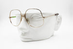 Vintage NOS 1960s 18k Golden Plated frame eyewear, Geometric oversize, New Old Stock