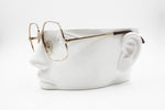 Vintage NOS 1960s 18k Golden Plated frame eyewear, Geometric oversize, New Old Stock