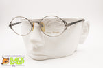 BEAU MONDE mod. Norwich Oval luxury eyewear frame lateral deco, Metal lover stempunk, New Old Stock