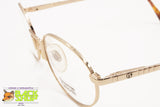 Vintage oval golden frame chiseled NAZARENO GABRIELLI, 53[]22 135, Vintage italian glasses, New Old Stock