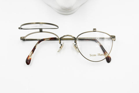 BEAU MONDE Yorkshire eyeglasses frame flip flop lenses, openable lenses, New Old Stock