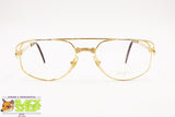 BOZZINI High class golden aviator frame, men vintage 1970s rare eyeglass, New Old Stock 70s