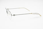 VALENTINO VAL 5350 LS4 Vintage women frame eyeglass, Stainless Steel Half Rimmed Nylor, New Old Stock