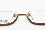 Jean Paul Gaultier JPG 55 - 7161 Vintage eyewear frame squared lenses, reverse frame bronze metallized, New Old Stock