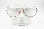 ALAIN DELON Mod. Sirius, Big aviator frame glasses Red & Black dappled, Golden frame, Deadstock 80s