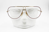 ALAIN DELON Mod. Sirius, Big aviator frame glasses Red & Black dappled, Golden frame, Deadstock 80s