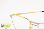 MARCOLIN eyeglass frame mod. 6034 col. 292 22k, 22K gold plated glasses, New Old Stock 1980s