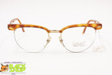 Vintage cat eye frame orange tortoise LOOK mod. 076/4, Halr rimmed women frame, New Old Stock 1980s