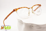 Vintage cat eye frame orange tortoise LOOK mod. 076/4, Halr rimmed women frame, New Old Stock 1980s