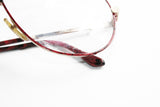 ALAIN DELON Mod. Sirius, Big aviator frame glasses Red & Black dappled, Golden frame, Deadstock 80s