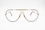 ALAIN DELON Mod. Sirius, Big aviator frame glasses Red & Black dappled, Golden frame, Deadstock 80s