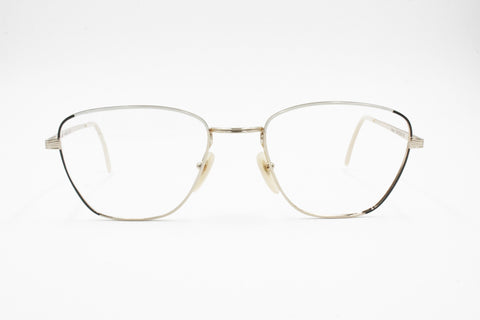 Italian 1970s VOTTICA eyeglass frame women, tricolor rims hand panited, New Old Stock