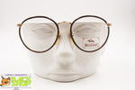 Authentic 1980s round circle frame glasses leather rims, WEST COAST 51[]18, New Old Stock