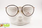 Authentic 1980s round circle frame glasses leather rims, WEST COAST 51[]18, New Old Stock