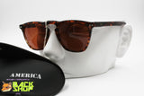 AMERICA Italian Vintage sunglasses wayfarer high bridge, traslucent brown dappled acetate, New Old Stock