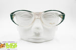 ENRICA MASSEI Made in Italy women cat eye frame eyeglasses, Crear & Green, New Old Stock