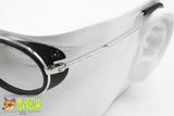 CALVIN KLEIN CK 1003 Vintage frame steampunk style, Silver & Black, Vintage 90s Preowned