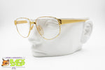ZAGATO Rare eyeglass frame golden yellow with pop art rims, luxury women frame,  New Old Stock 80s
