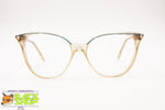 GREENSYSTEM 1970s caramel acetate frame eyeglasses, lined eyebrows, New Old Stock 1970s