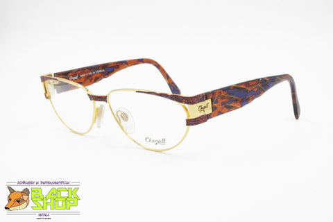 CHAGALL By Visibilia LL 2006 Vintage colorfull eyewear frame, Hot tones paint glittere, New Old Stock