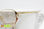 ROCCO BAROCCO Vintage 1980s luxury frame big rhinestones adorned, Golden yellow and red tortoise, New Old Stock