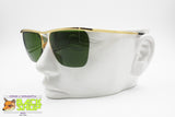 MARIE CLAIRE Vintage 1970s sunglasses Golden bar & Green lenses, New Old Stock