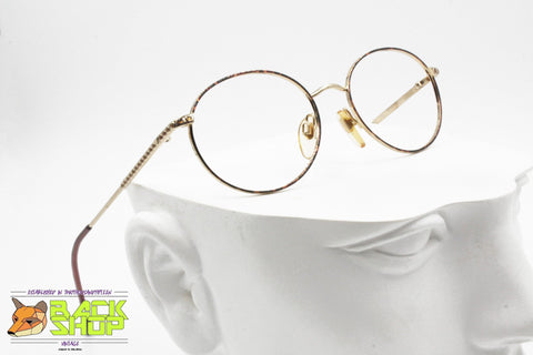 VALENTINO Vintage 1980s frame eyewear Golden & Tortoise rims, Little "V" logo arms, New Old Stock