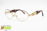 Kenneth Jay Lane KJL 70 sumptuous frame glasses, Big logo arms & darken tortoise acetate, New Old Stock