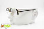ITALIAN GRAFFITI by MAGA Vintage 1980s aviator frame Black & pale gold, High architecture glasses, New Old Stock