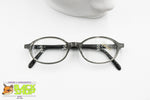 FOVES Italian brand eyeglass, Oval rims charcoal gray acetate, smart casual model, New Old Stock 1980s