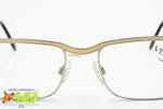 VOGUE mod. Victor squared mono bridge glasses frame, Silver & Gold satin, New Old Stock 1980s