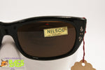 NILSOL Italy authentic 1950s sunglasses cat eye black strass front adorned, New Old Stock 1950s