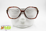 SAPHIRA Vintage eyewear frame, Animalier brown semitransparent acetate with rhinestones lugs details, New Old Stock