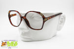 SAPHIRA Vintage eyewear frame, Animalier brown semitransparent acetate with rhinestones lugs details, New Old Stock