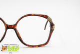 SAPHIRA Vintage eyewear frame, Animalier brown semitransparent acetate with rhinestones lugs details, New Old Stock