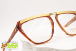 ENRICA MASSEI 844 54[]18 Vintage glasses frame tortoise & golden satin flat top, New Old Stock