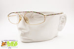 Vintage 1980s circa aviator frame rectangular golden & rainbow color, funky style, New Old Stock