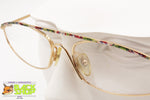 Vintage 1980s circa aviator frame rectangular golden & rainbow color, funky style, New Old Stock
