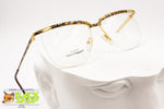 LAURA BIAGIOTTI V125 Squared half rimmed frame, Animalier intense color, New Old Stock 1980s