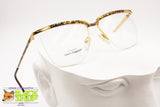 LAURA BIAGIOTTI V125 Squared half rimmed frame, Animalier intense color, New Old Stock 1980s