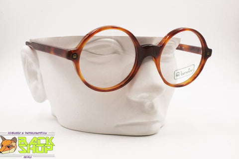 BENETTON Round eyeglass frame, Nerd Geek style, darken tortoise acetate, New Old Stock