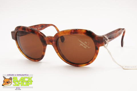 CONCERT 635 AG Vintage sunglasses ovaloid brown lenses, Thick acetate frame, New Old Stock