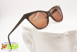 LINEA DONNA Grace mod. 011 Vintage women sunglasses brown plaid acetate, cat eye enlarge, New Old Stock