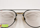 SISLEY Vintage Black aviator frame with Logo nose bridge, 52[]20 135, New Old Stock